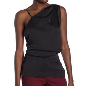 Reiss One Shoulder Chain Tank